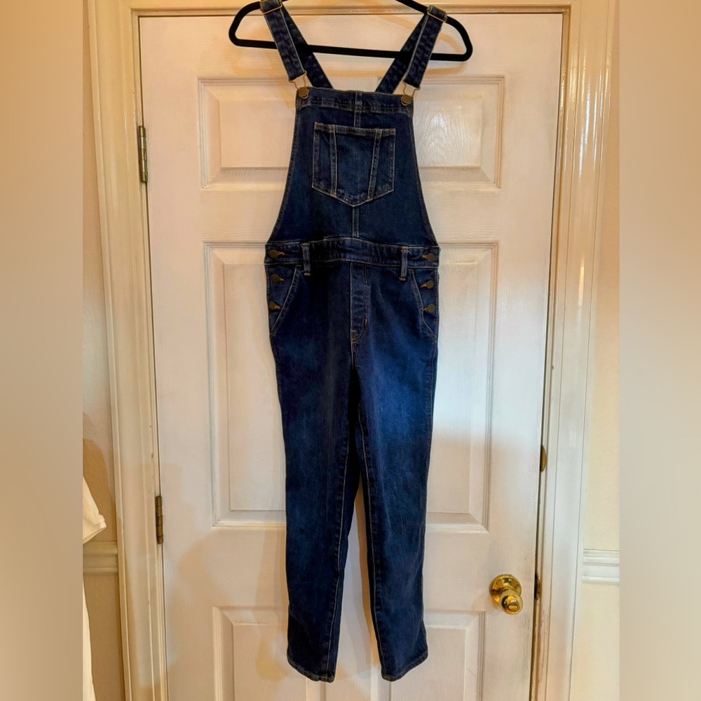 Old Navy Petite Nikita Dark Blue Bib Overalls